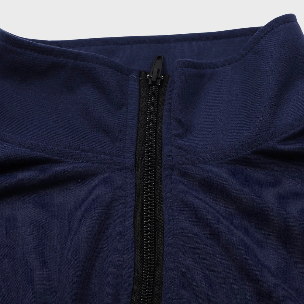 Herren-Pullover mit Reißverschluss und niedrigem Kragen | Ideal für den Winter