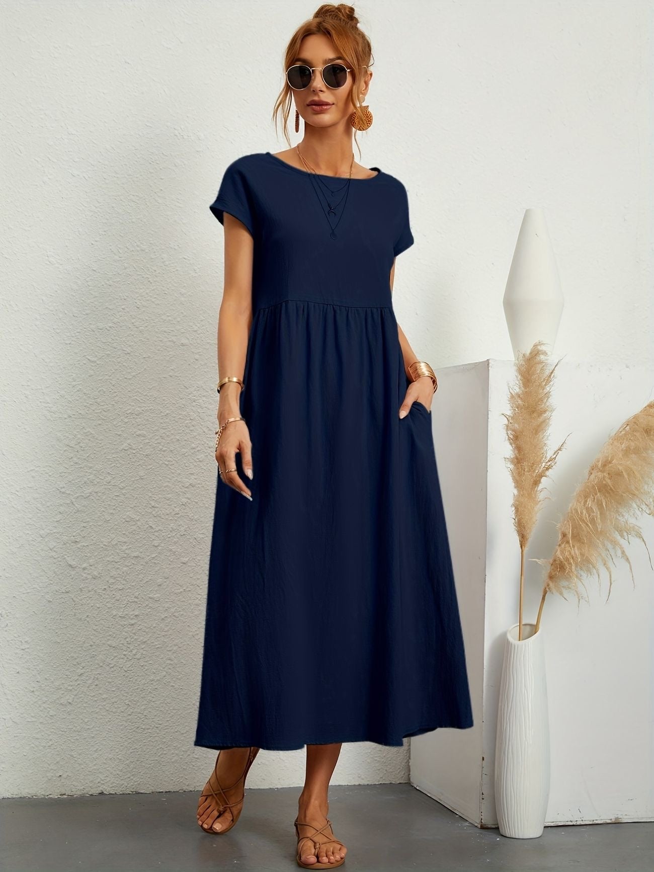 Midi-Kleid mit eleganter Passform & weichem Stoff | Ideal für Frühling & Sommer