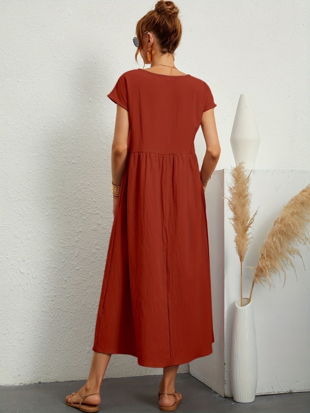 Midi-Kleid mit eleganter Passform & weichem Stoff | Ideal für Frühling & Sommer