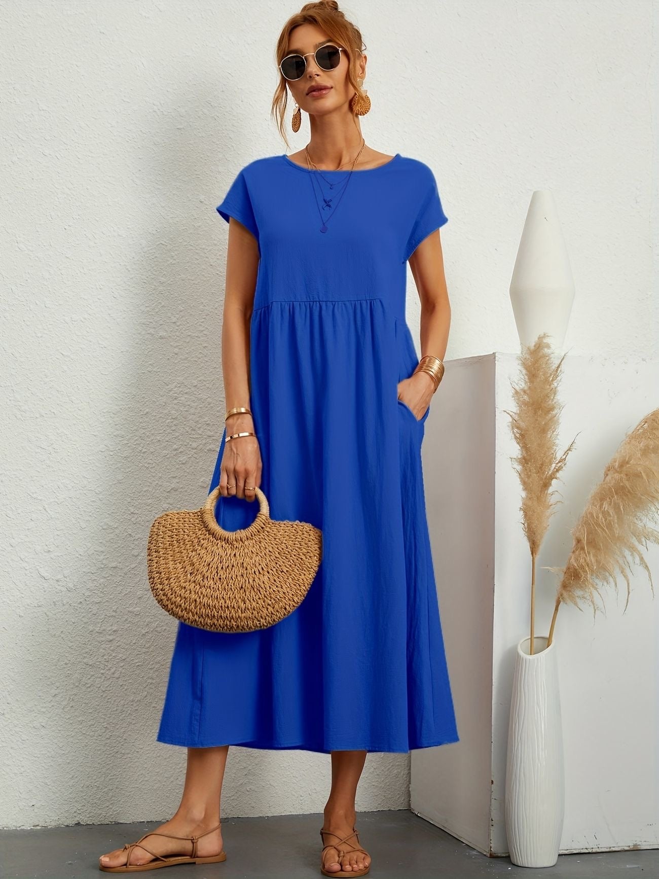 Midi-Kleid mit eleganter Passform & weichem Stoff | Ideal für Frühling & Sommer