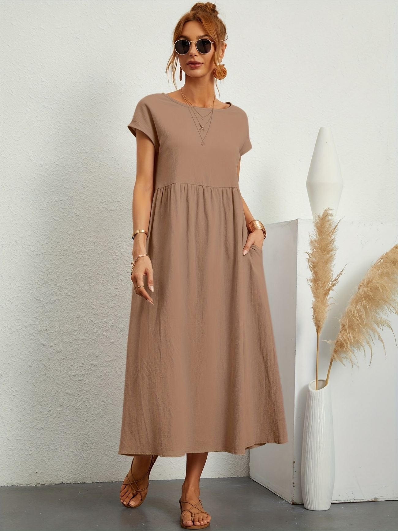 Midi-Kleid mit eleganter Passform & weichem Stoff | Ideal für Frühling & Sommer
