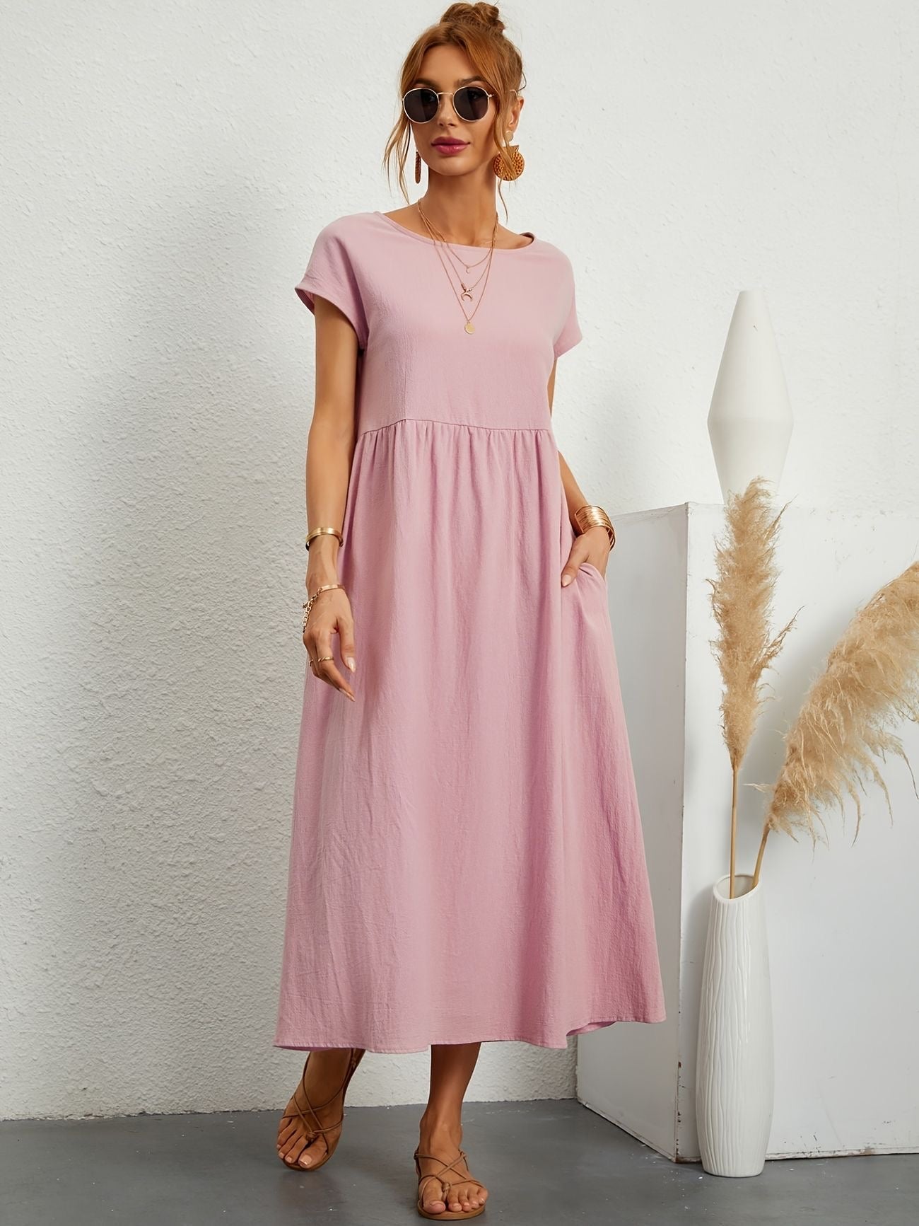 Midi-Kleid mit eleganter Passform & weichem Stoff | Ideal für Frühling & Sommer