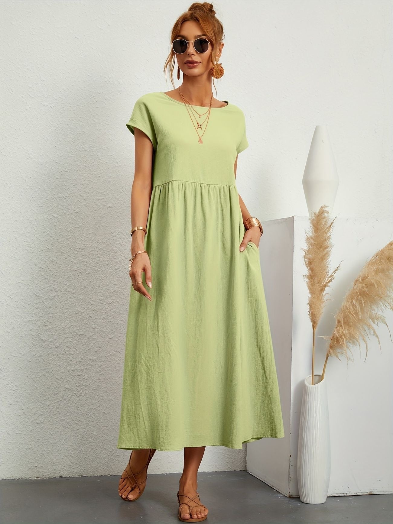 Midi-Kleid mit eleganter Passform & weichem Stoff | Ideal für Frühling & Sommer