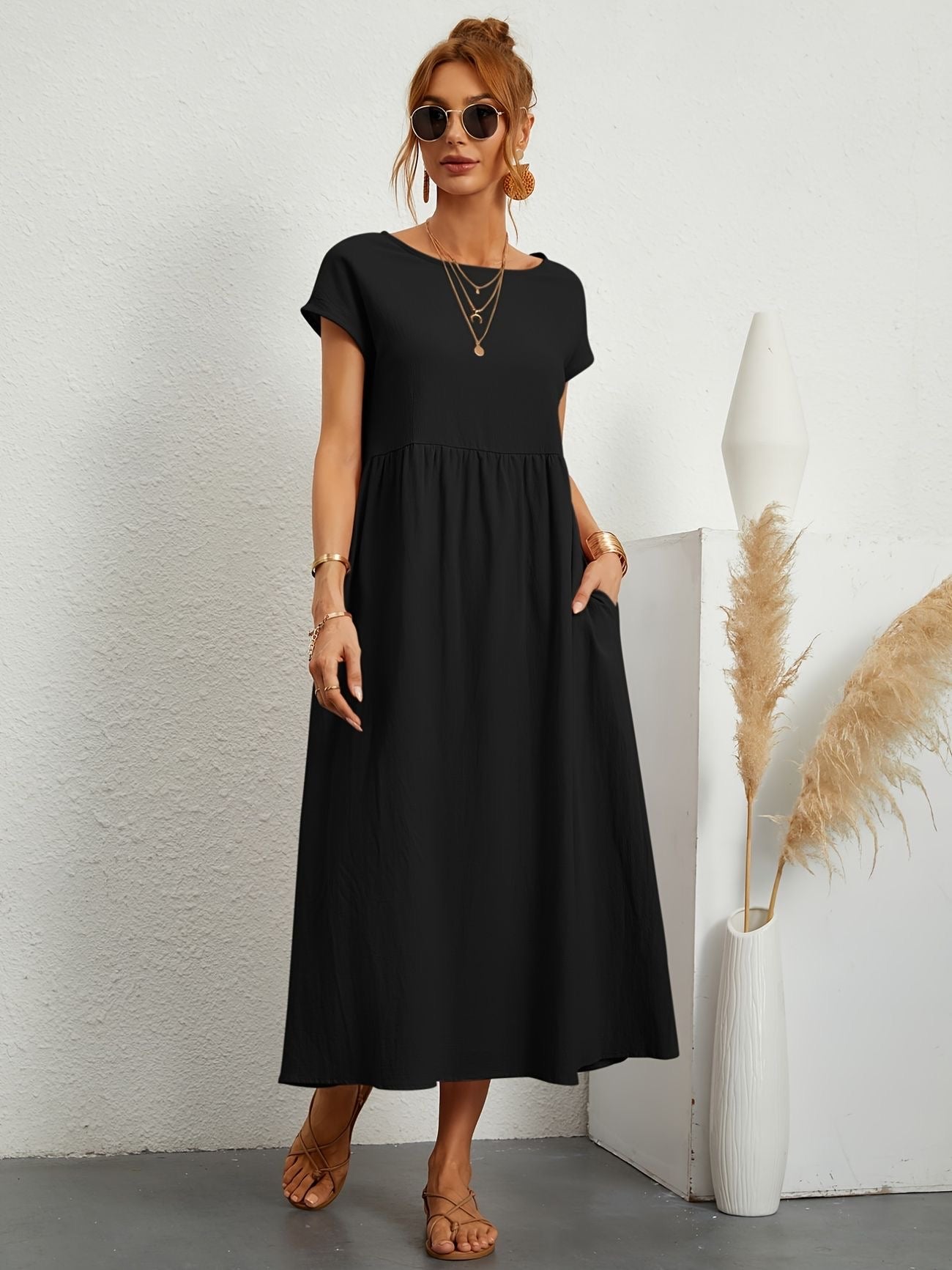 Midi-Kleid mit eleganter Passform & weichem Stoff | Ideal für Frühling & Sommer