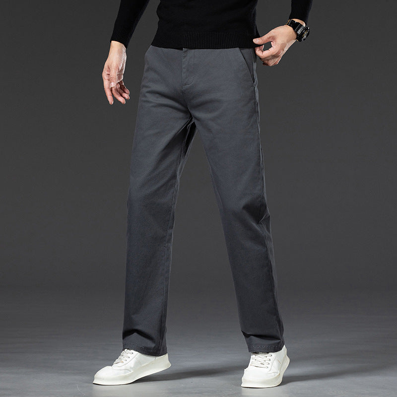 Herren Dicke Baumwollhosen mit Geradem Bein – Ideal für den Winter