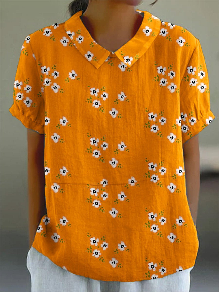 Bluse mit Blumenmuster & langen Ärmeln | Ideal für Frühling & Herbst