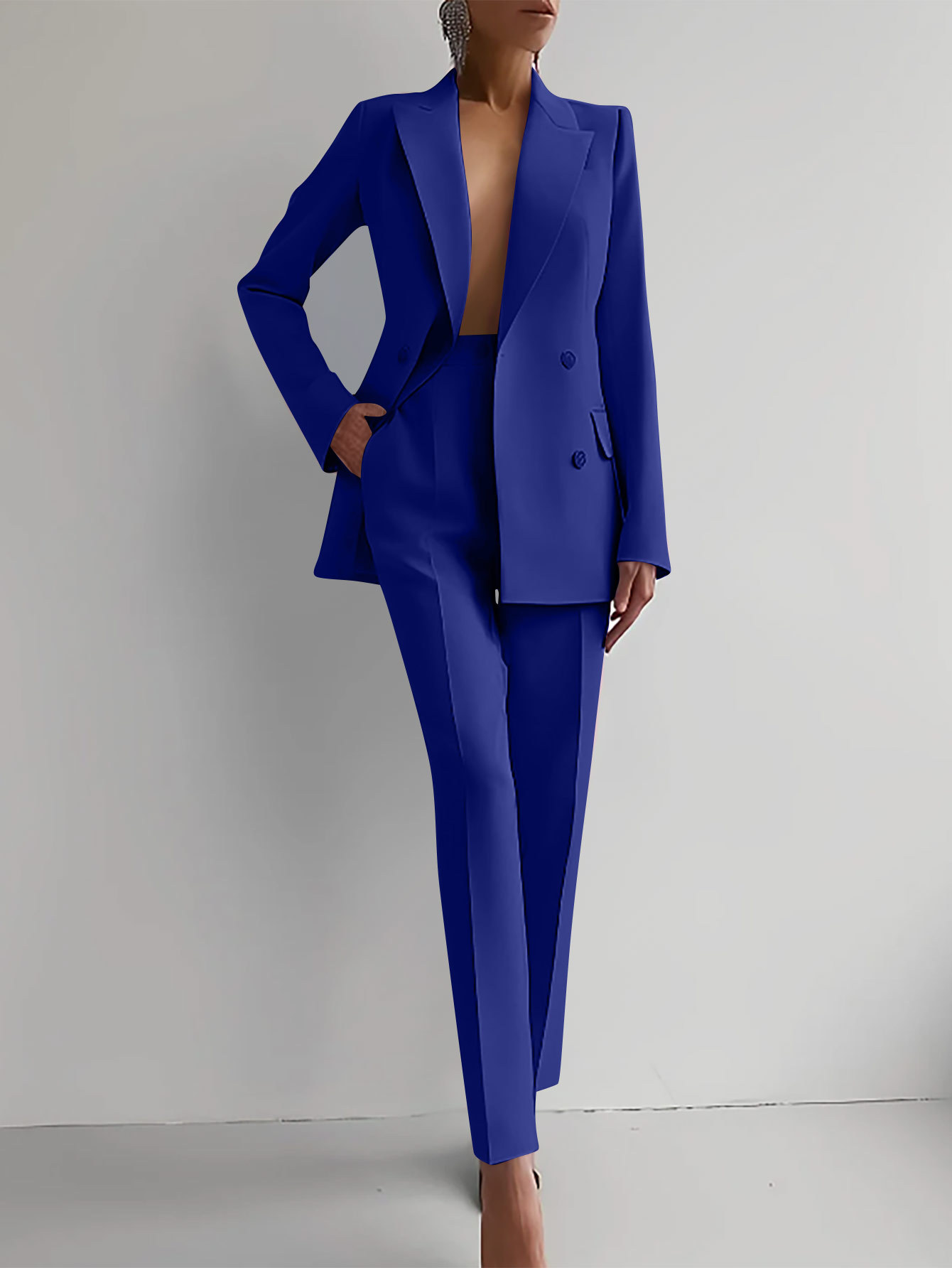 Damen-Anzug mit tailliertem Schnitt, hochwertigem Material und eleganter Passform - Ideal für Frühling, Sommer und Herbst