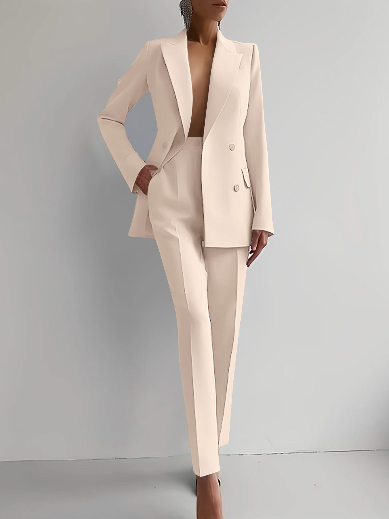 Damen-Anzug mit tailliertem Schnitt, hochwertigem Material und eleganter Passform - Ideal für Frühling, Sommer und Herbst
