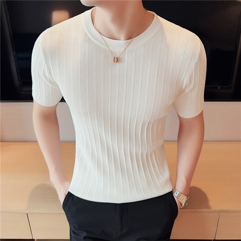 Herren Slim Fit Strickpullover – Ideal für Frühling und Herbst
