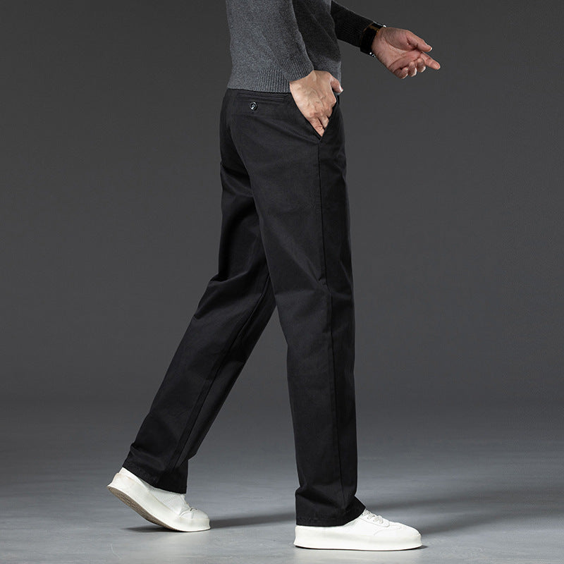 Herren Dicke Baumwollhosen mit Geradem Bein – Ideal für den Winter