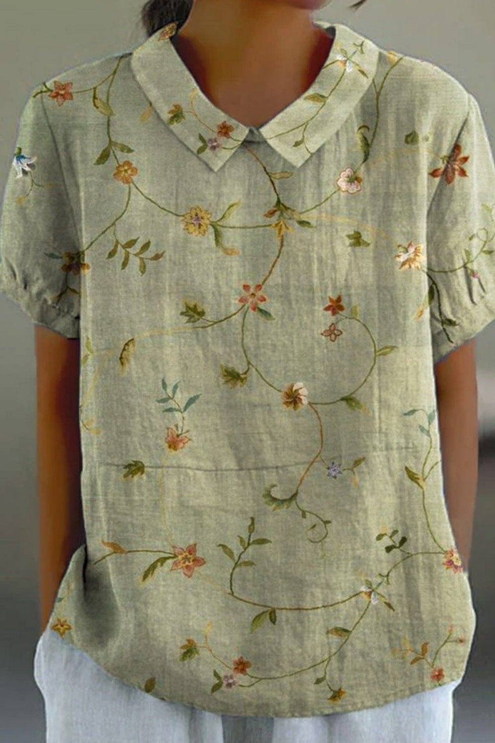 Bluse mit Blumenmuster & langen Ärmeln | Ideal für Frühling & Herbst