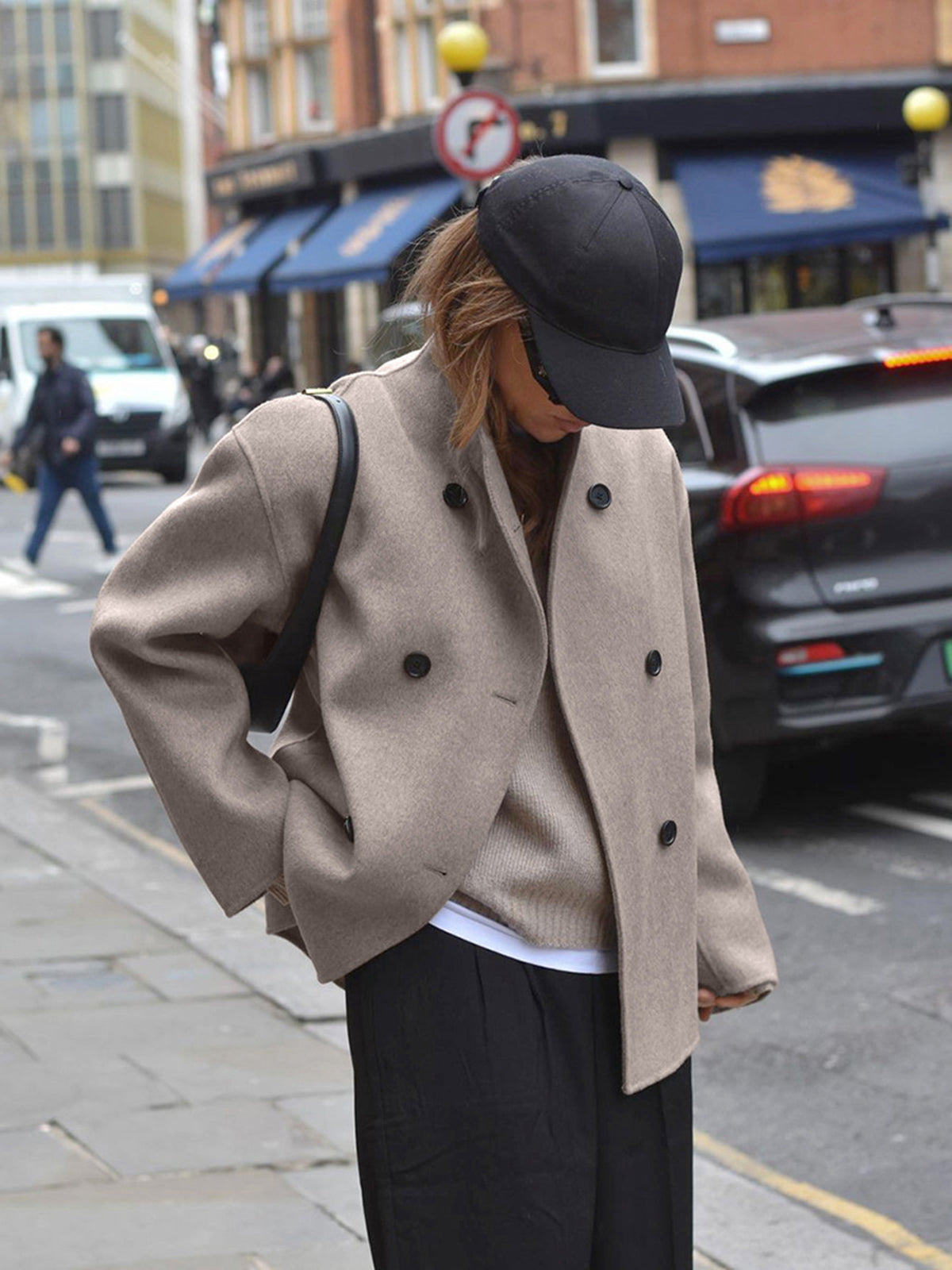 Oversized Hemdjacke mit Knopfleiste und langen Ärmeln | Ideal für Frühling und Herbst