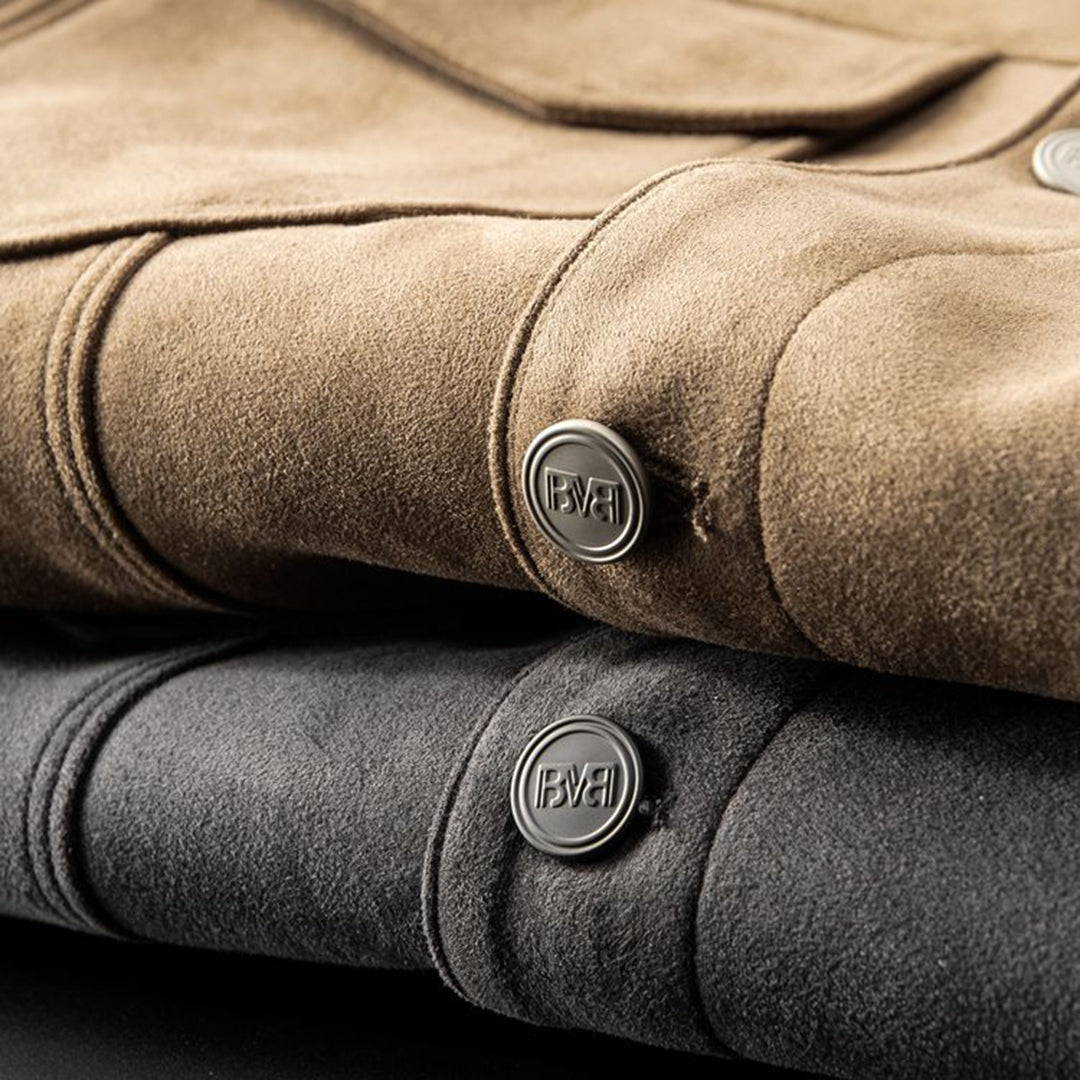 Streetwear Jacke aus hochwertigem Wildleder – Ideal für Herbst und Frühling