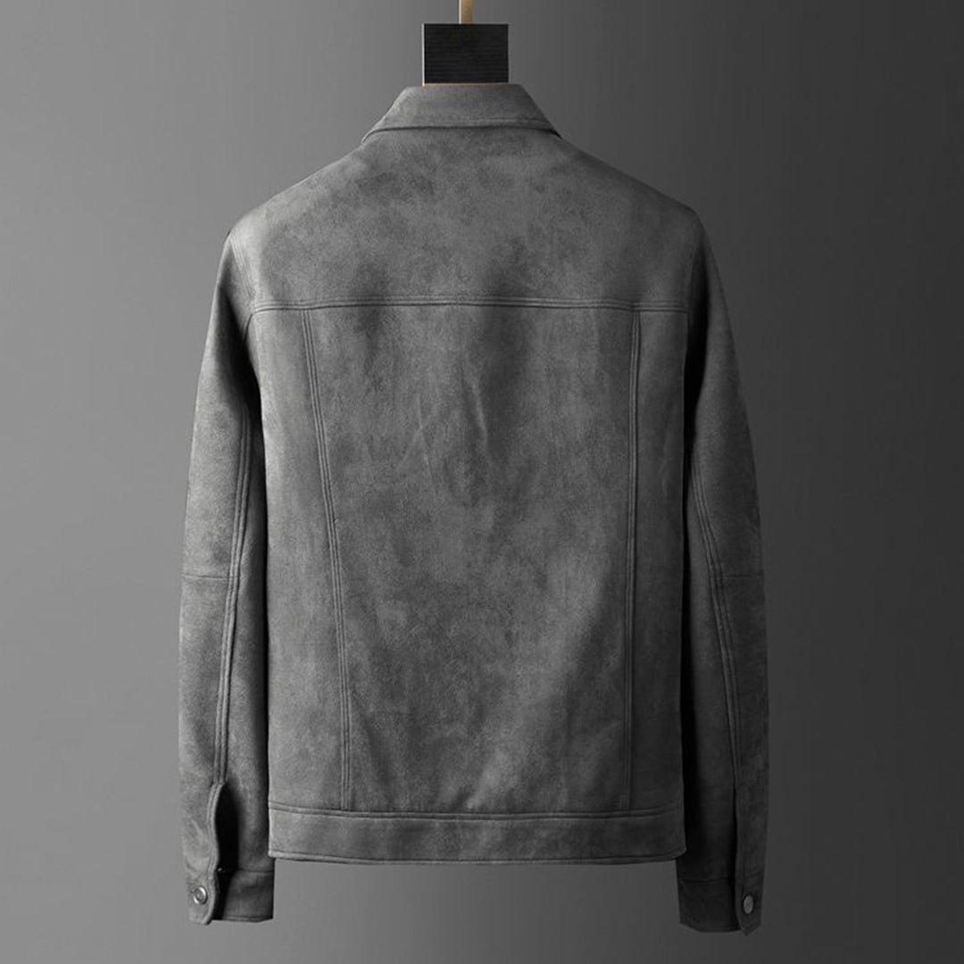 Streetwear Jacke aus hochwertigem Wildleder – Ideal für Herbst und Frühling
