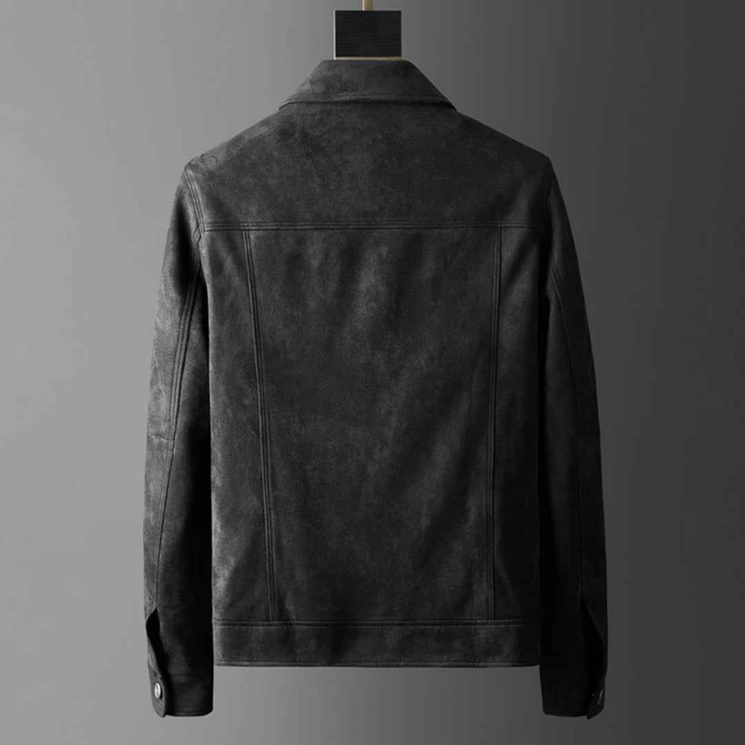 Streetwear Jacke aus hochwertigem Wildleder – Ideal für Herbst und Frühling