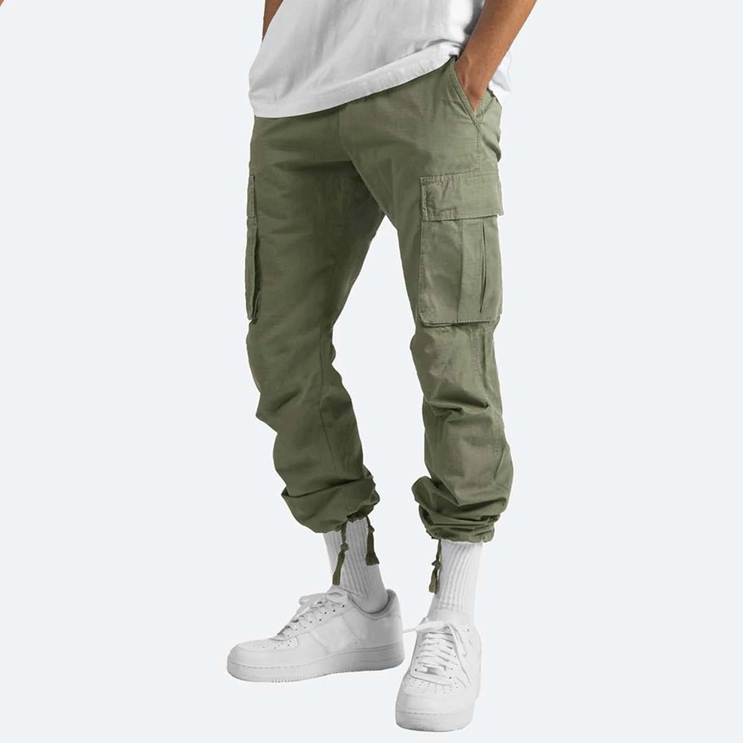 Herren Cargo-Hose mit Mehreren Taschen I Ideal für Frühling und Herbst