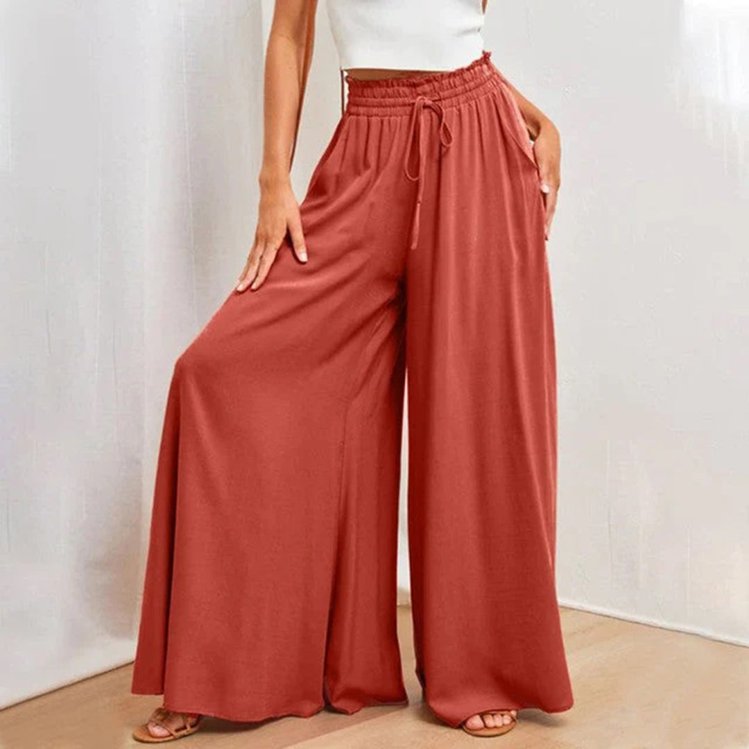 Elastische Sommerhose mit weitem Bein – Ideal für Sommer
