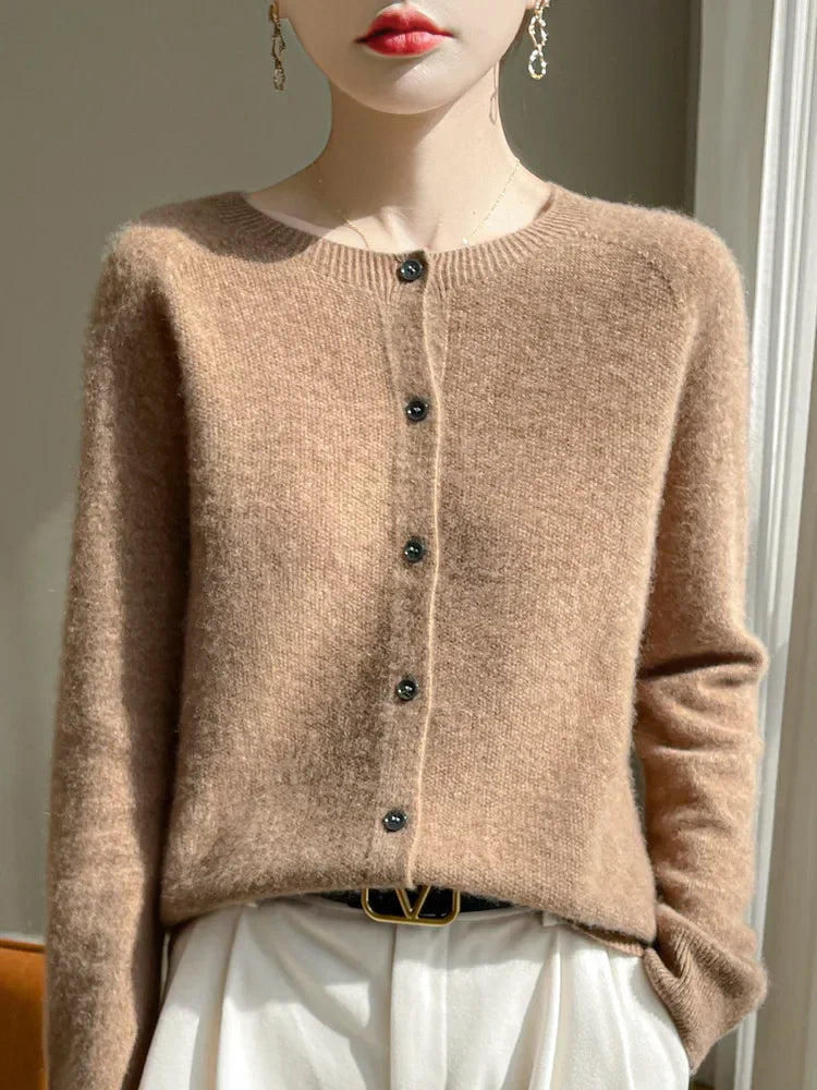 Strickjacke aus Wollmischung | Ideal für Herbst und Winter