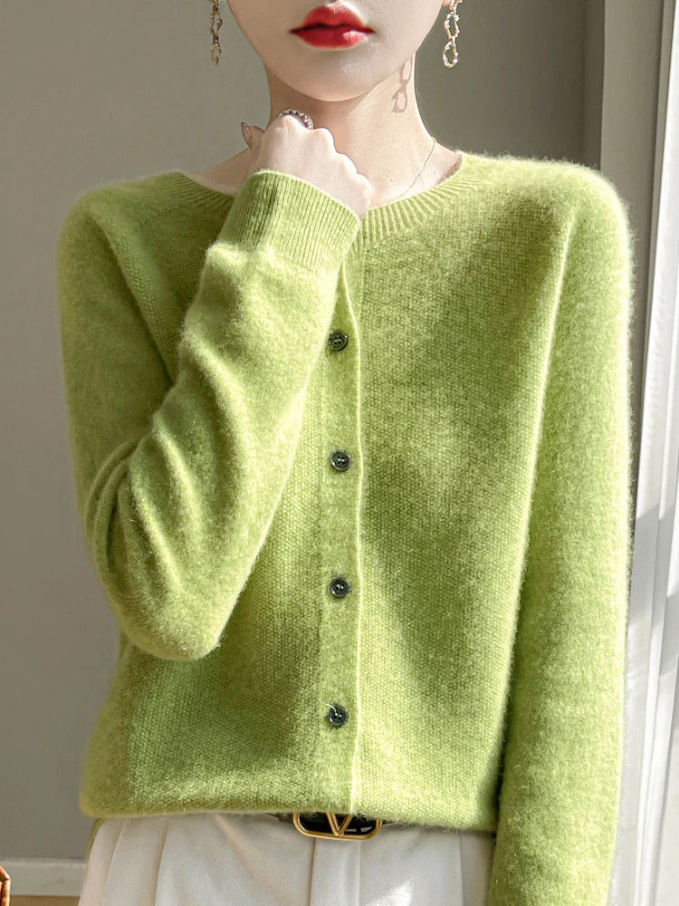 Strickjacke aus Wollmischung | Ideal für Herbst und Winter