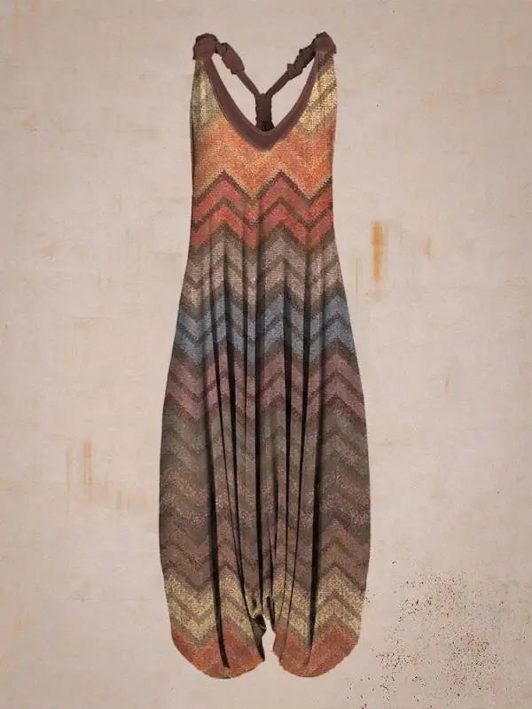 Boho Jumpsuit mit Verstellbaren Trägern – Ideal für den Sommer