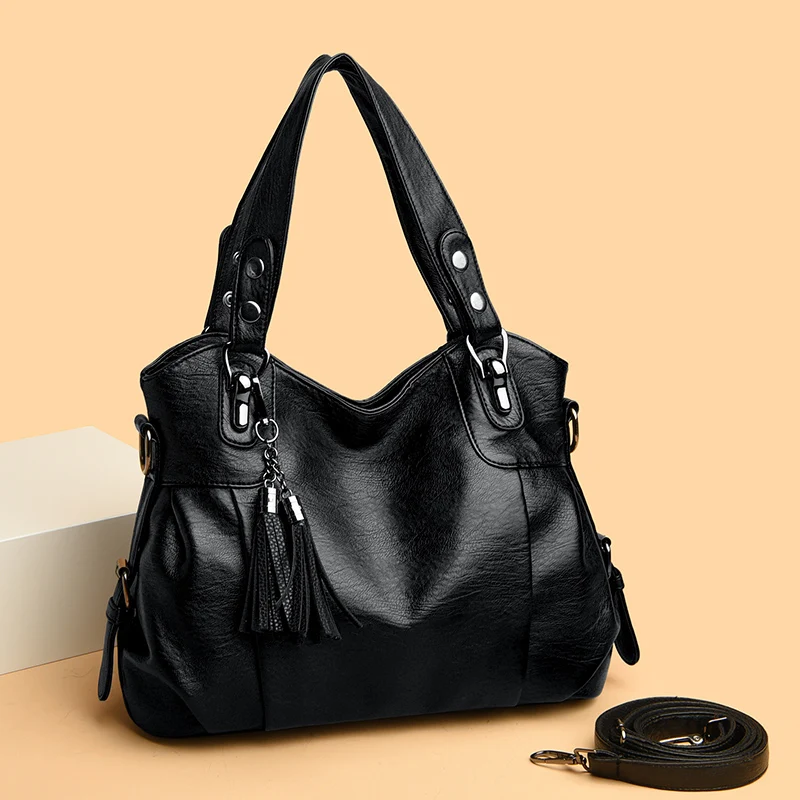 Damen Schultertasche aus echtem Leder | Vielseitige Tragetasche für den Alltag