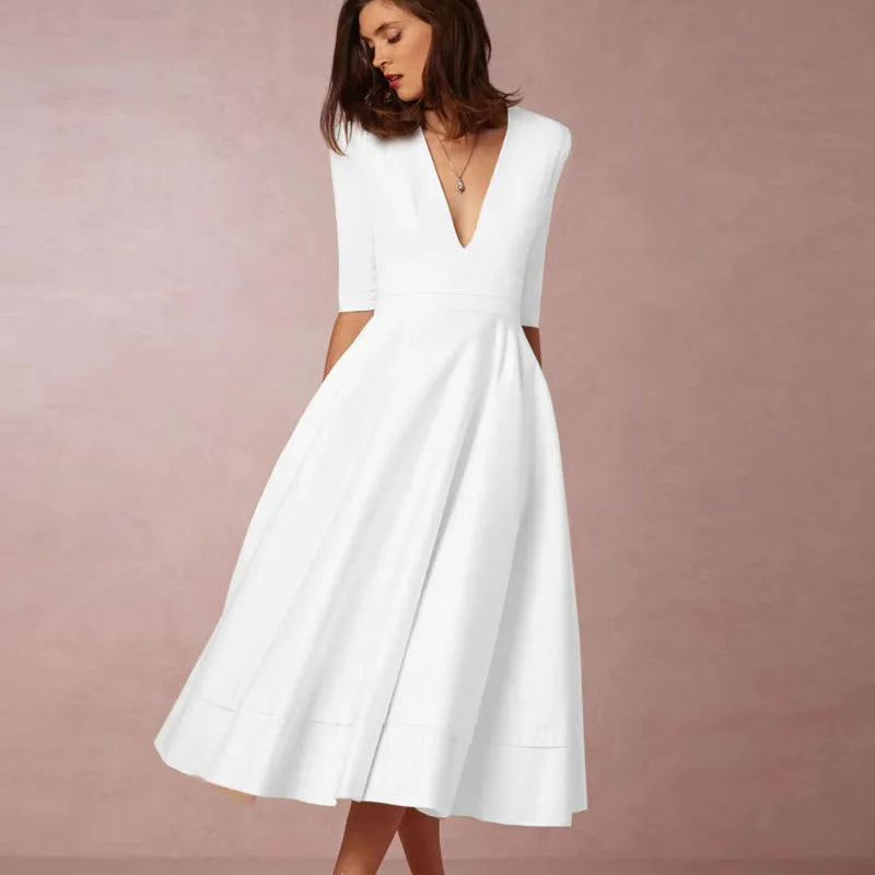Vintage 60s A-Linien Swingkleid mit ausgestelltem Rock | Perfekt für Frühling & Herbst