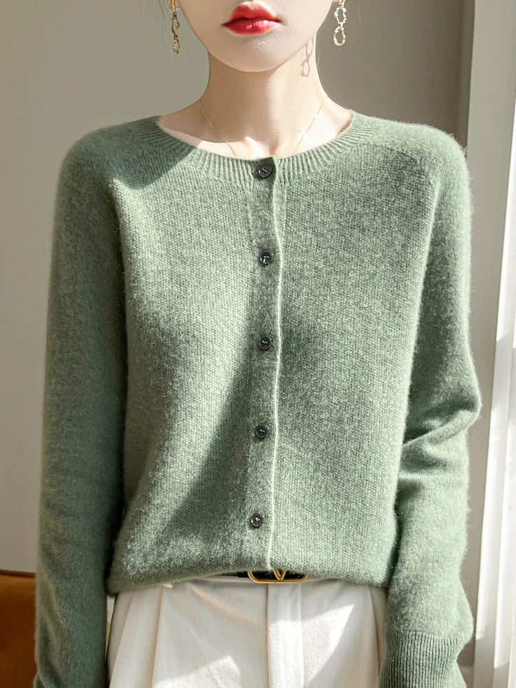 Strickjacke aus Wollmischung | Ideal für Herbst und Winter