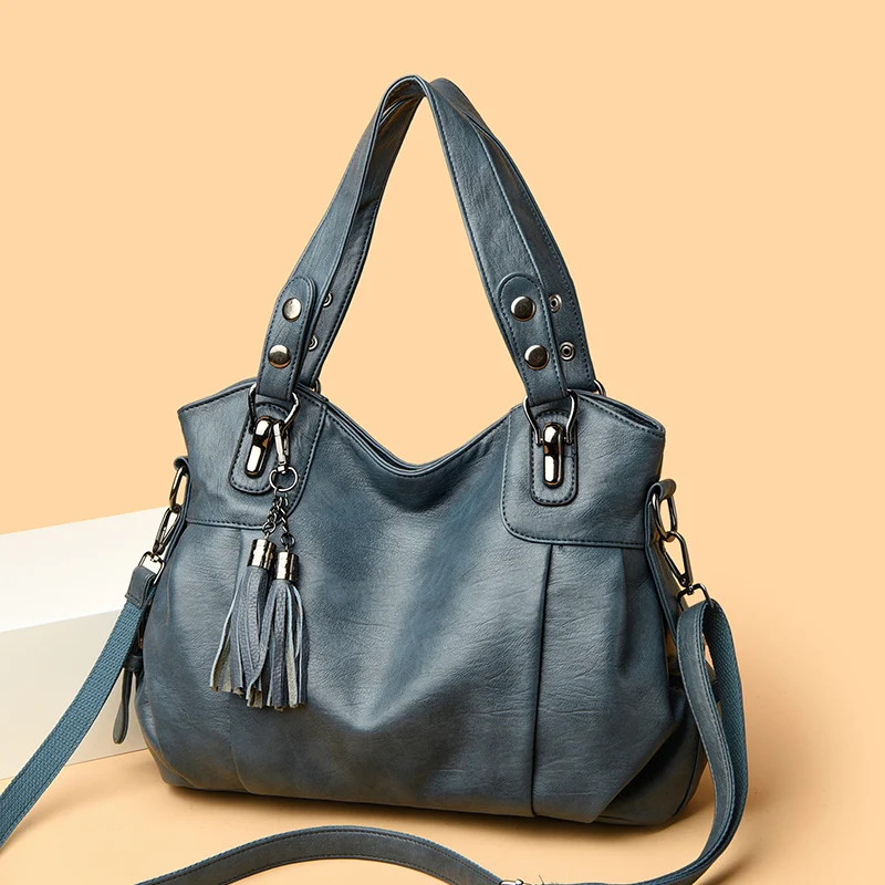 Damen Schultertasche aus echtem Leder | Vielseitige Tragetasche für den Alltag