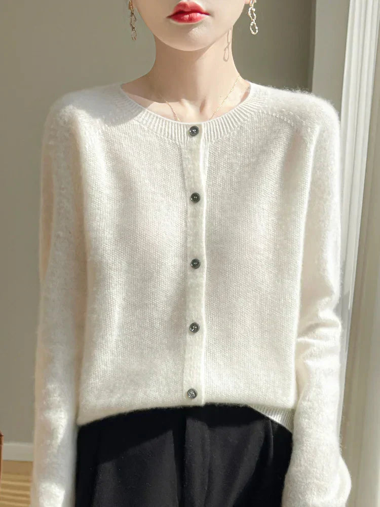 Strickjacke aus Wollmischung | Ideal für Herbst und Winter