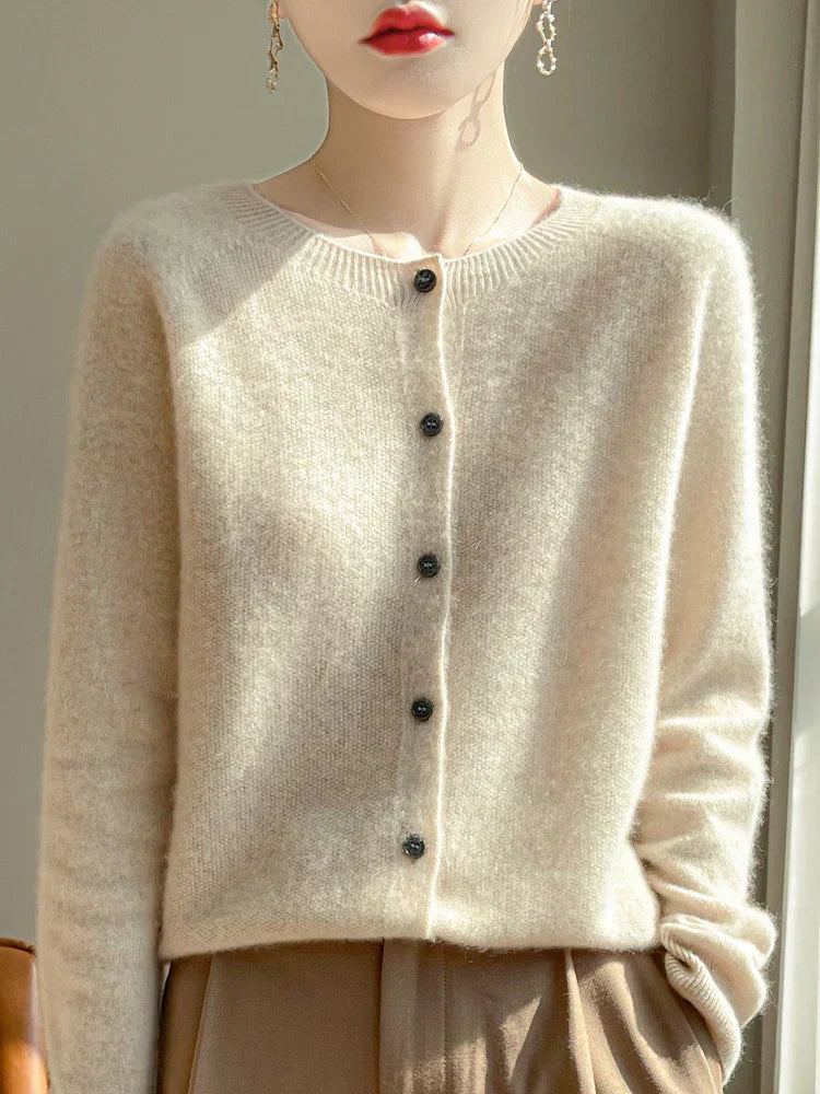 Strickjacke aus Wollmischung | Ideal für Herbst und Winter