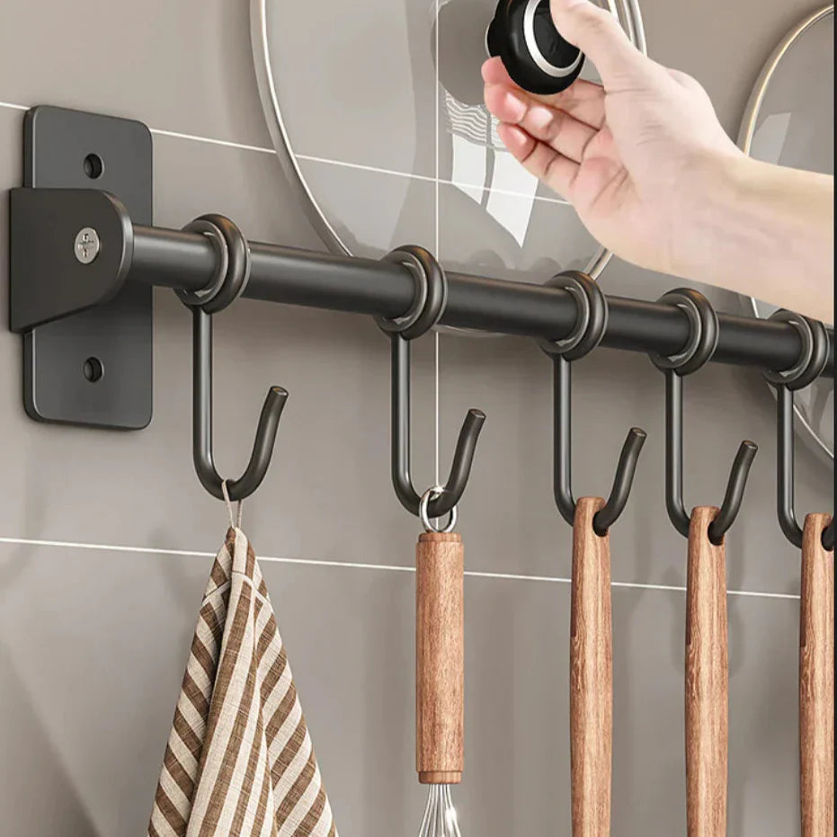 Wandhalterung mit Haken für Küchenutensilien