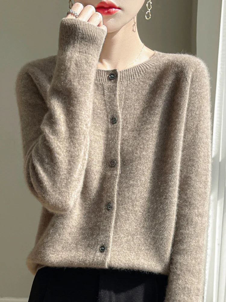 Strickjacke aus Wollmischung | Ideal für Herbst und Winter
