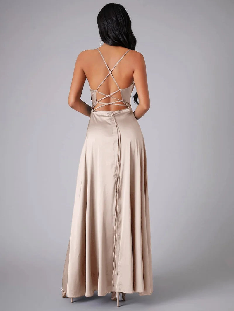 Fließendes Maxikleid mit Rückenfrei-Design | Perfekt für Frühling & Sommer
