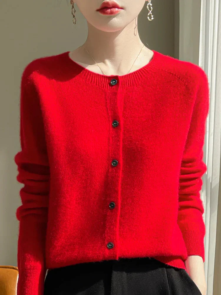 Strickjacke aus Wollmischung | Ideal für Herbst und Winter