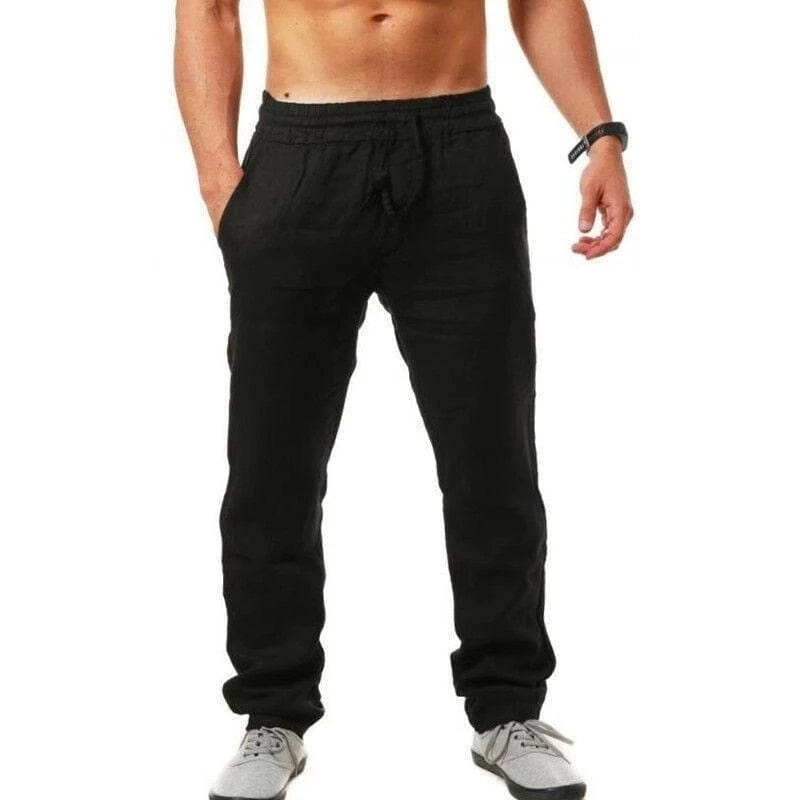 Declaniel - Atmungsaktive Baumwoll-Leinen-Hose für Männer