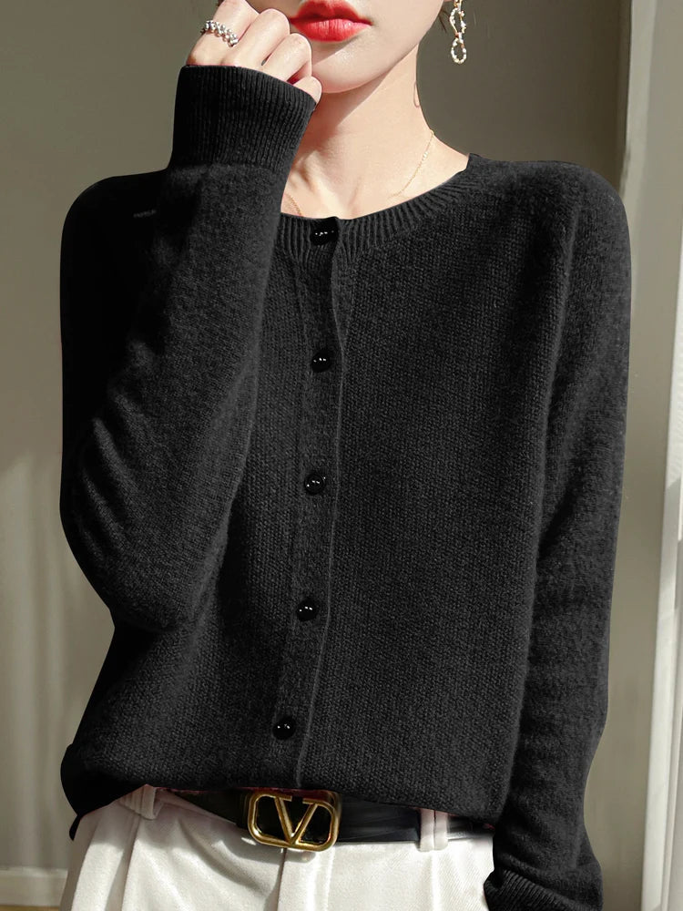 Strickjacke aus Wollmischung | Ideal für Herbst und Winter