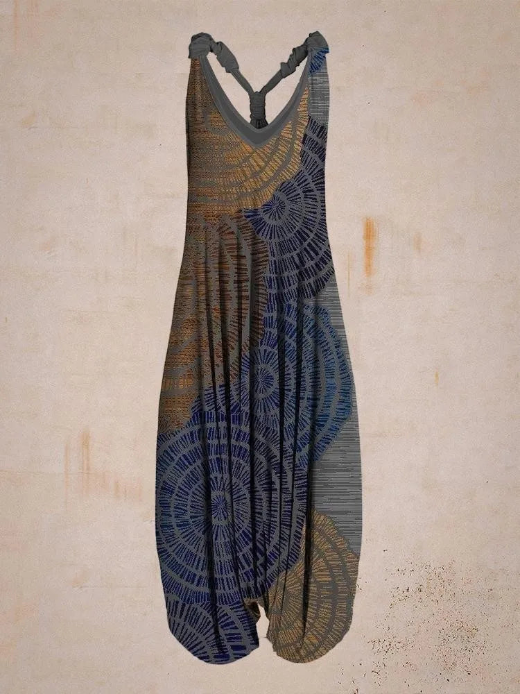 Boho Jumpsuit mit Verstellbaren Trägern – Ideal für den Sommer