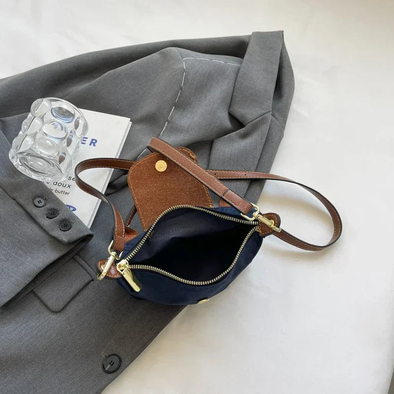 Kompakte Nylon-Umhängetasche mit Reißverschluss | Ideal für den Sommer