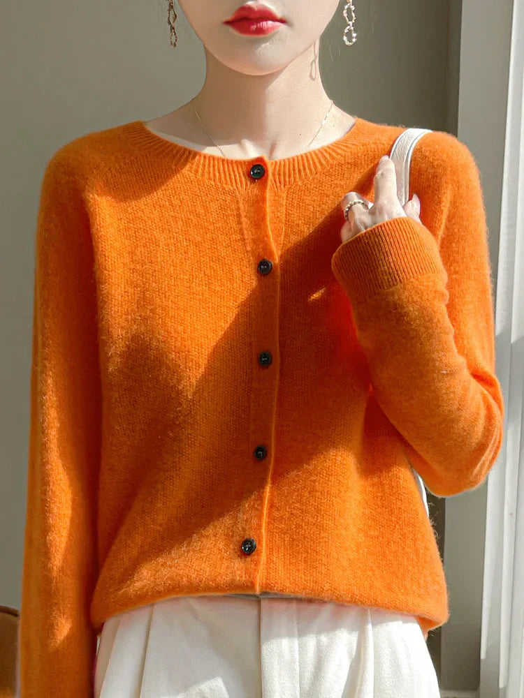 Strickjacke aus Wollmischung | Ideal für Herbst und Winter
