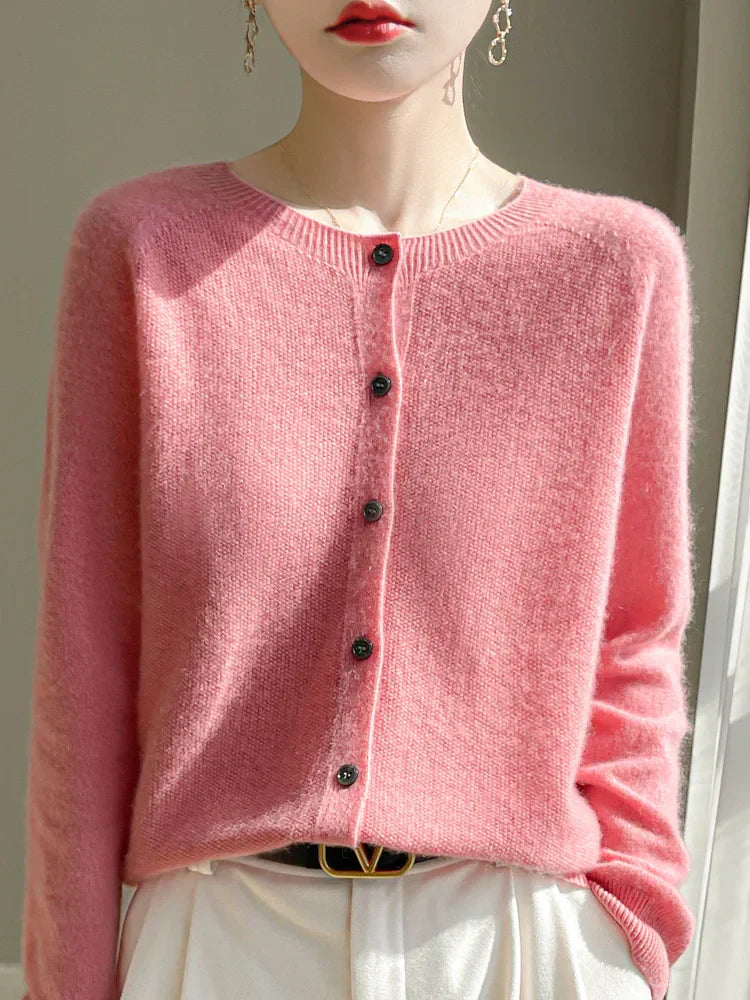 Strickjacke aus Wollmischung | Ideal für Herbst und Winter
