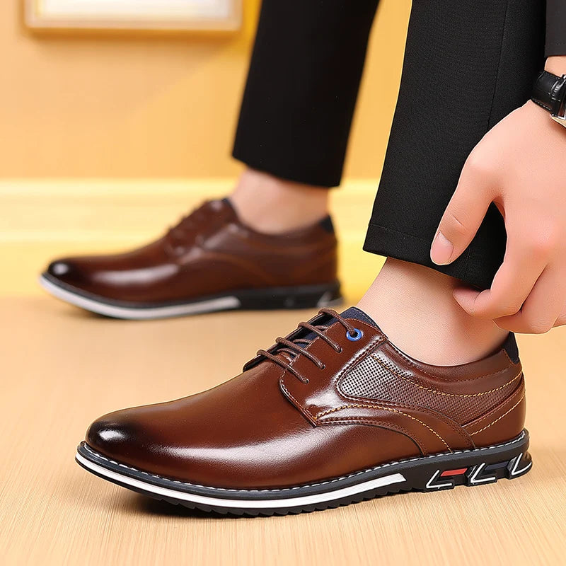 Herren Schnür-Oxford-Schuhe – Elegante Lederschuhe für Business - Ideal für: Alle Jahreszeiten