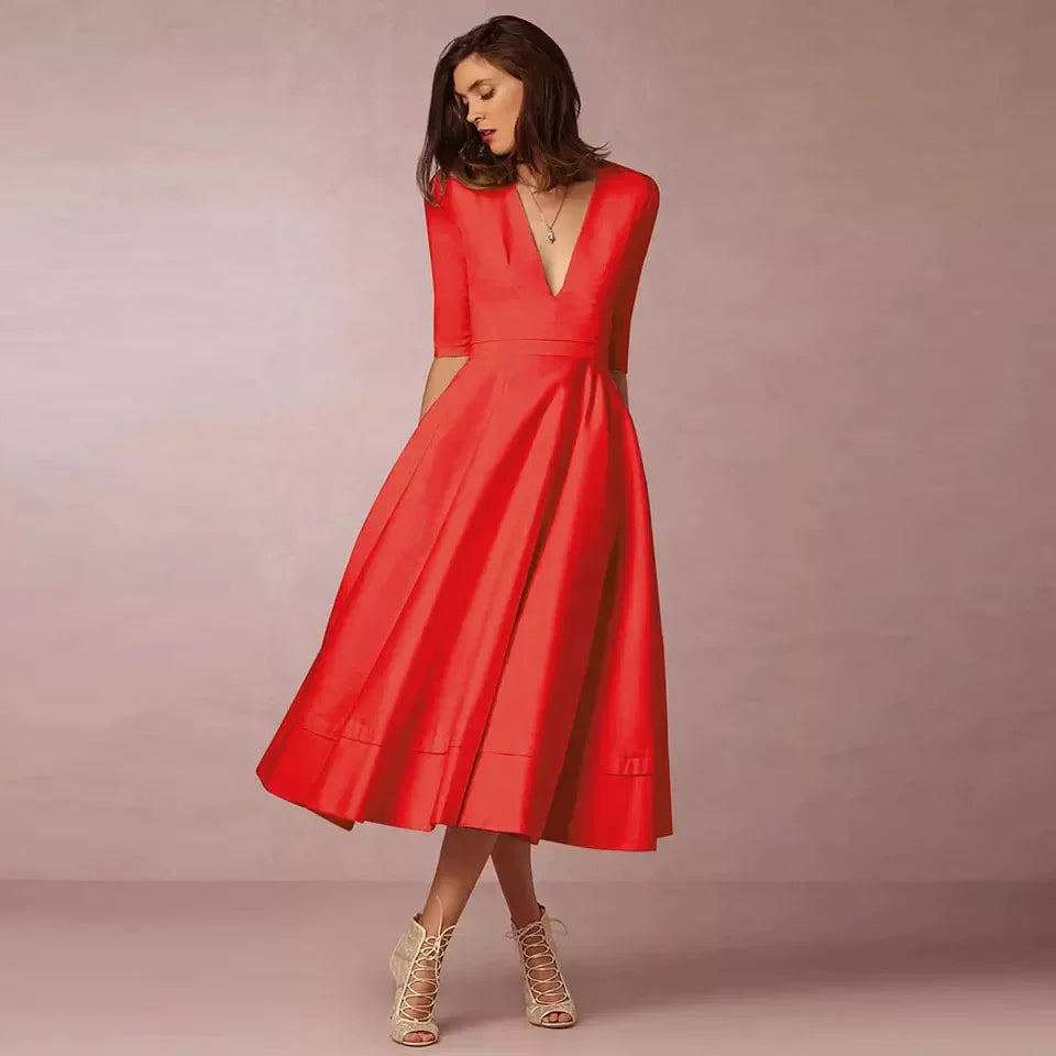 Vintage 60s A-Linien Swingkleid mit ausgestelltem Rock | Perfekt für Frühling & Herbst
