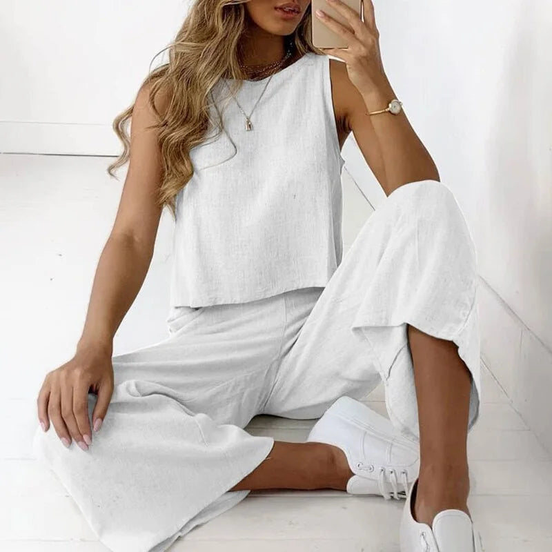 Clara Set aus Oberteil und Hose – Bequemes Outfit für den Alltag, Ideal für Frühling und Herbst