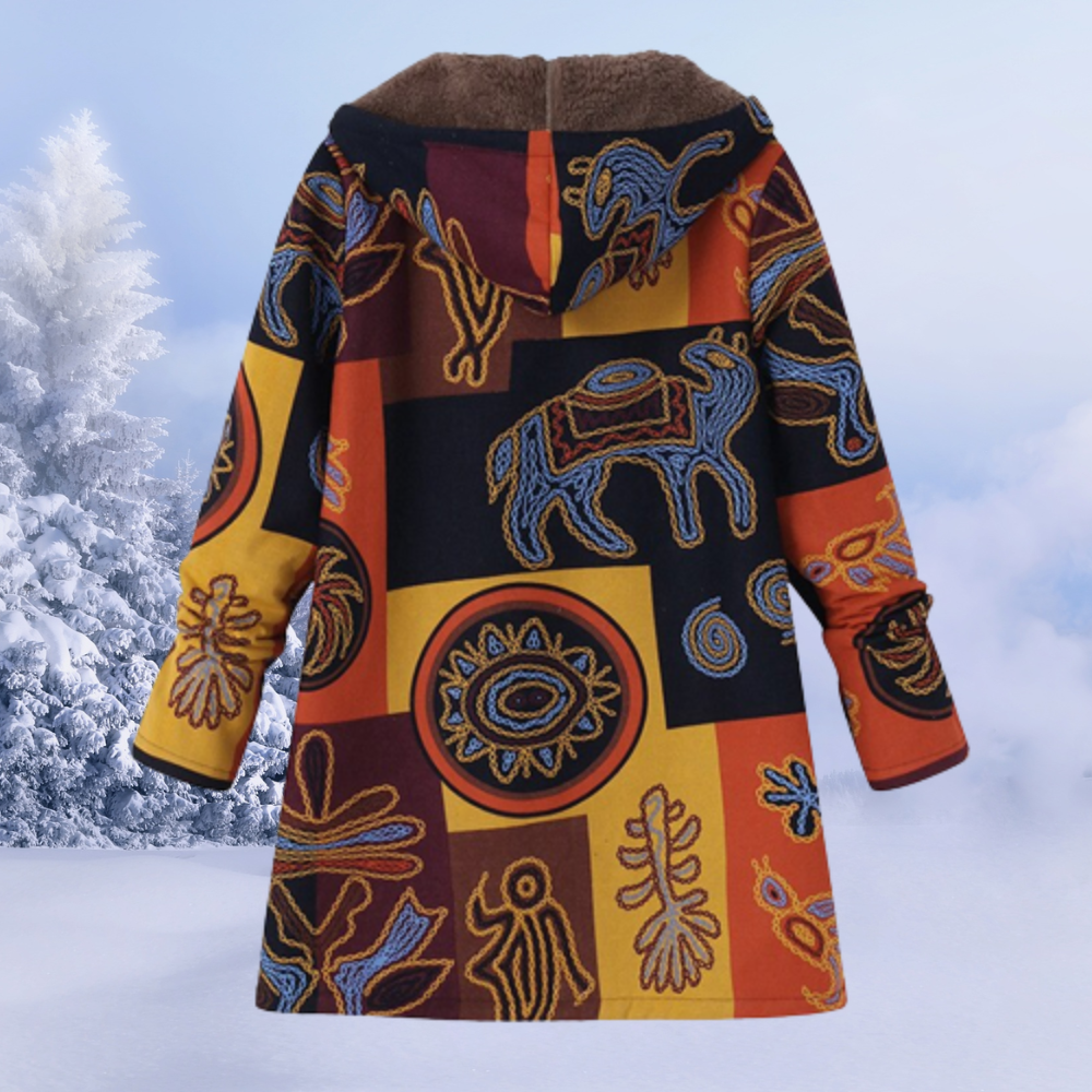 Lange Stepp-Puffer-Winterjacke mit Kapuze I Ideal für den Winter