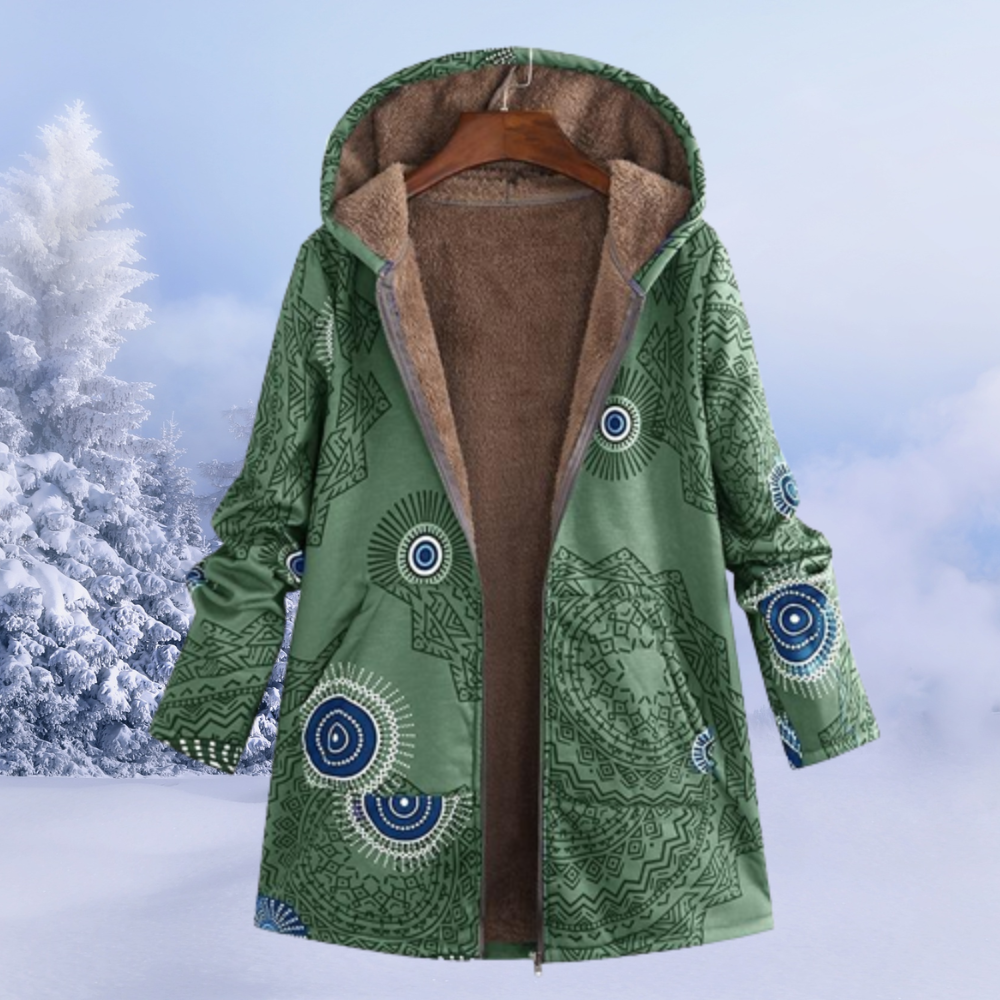 Lange Stepp-Puffer-Winterjacke mit Kapuze I Ideal für den Winter
