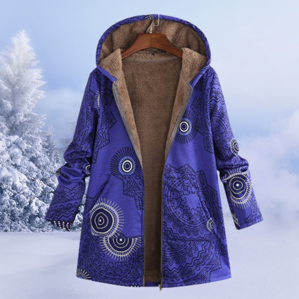 Lange Stepp-Puffer-Winterjacke mit Kapuze I Ideal für den Winter