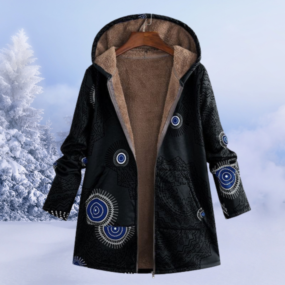 Lange Stepp-Puffer-Winterjacke mit Kapuze I Ideal für den Winter