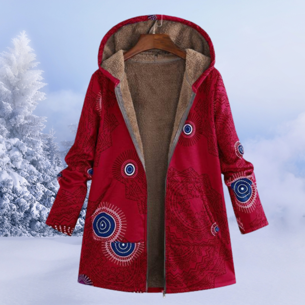 Lange Stepp-Puffer-Winterjacke mit Kapuze I Ideal für den Winter