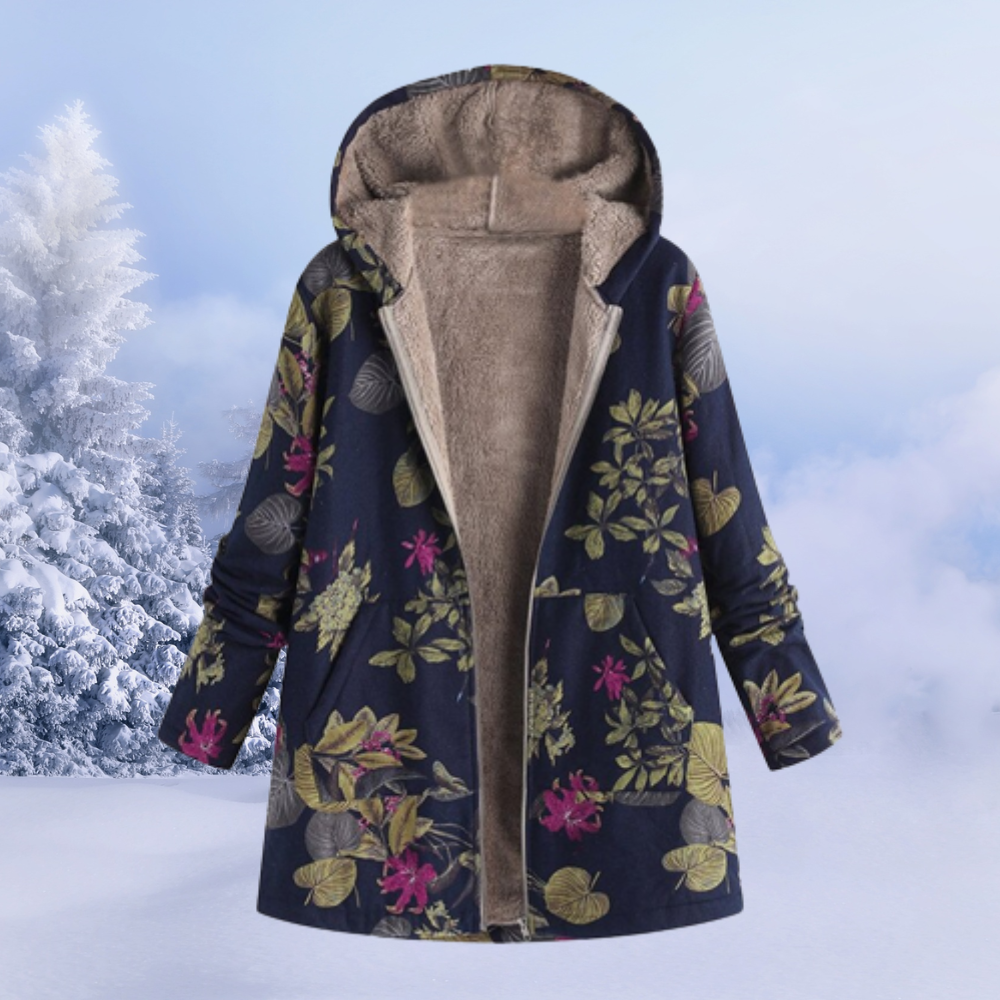 Lange Stepp-Puffer-Winterjacke mit Kapuze I Ideal für den Winter