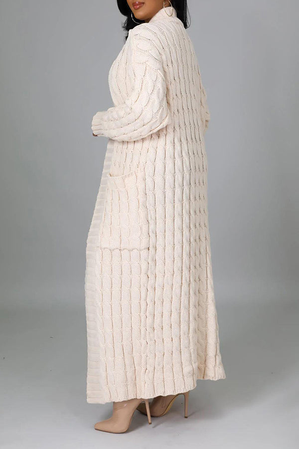 Strickjacke mit offener Vorderseite und langen Ärmeln | Ideal für Übergangszeit